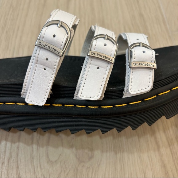 Dr. Martens White Strap Sandals with Black Soles - Picture 5 of 5